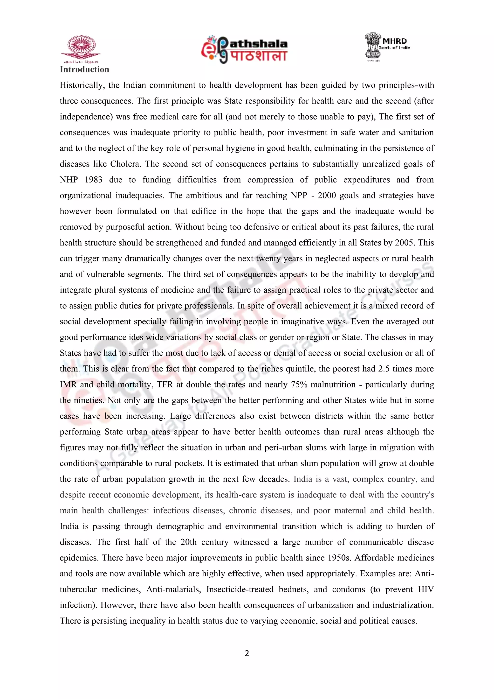 Health care challenges in india | PDF