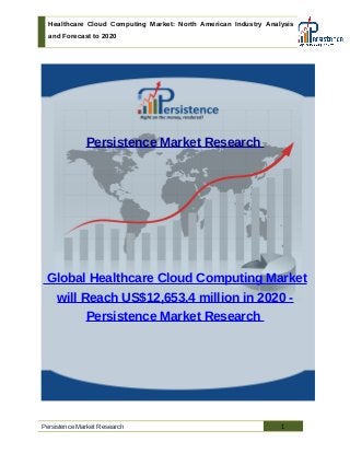 Healthcare Cloud Computing Market: North American Industry Analysis
and Forecast to 2020
Persistence Market Research
Global Healthcare Cloud Computing Market
will Reach US$12,653.4 million in 2020 -
Persistence Market Research
Persistence Market Research 1
 