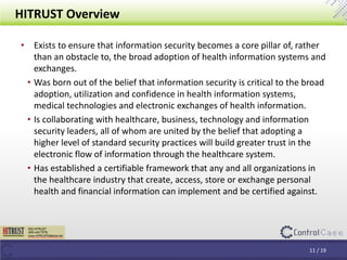 Hi Trust Overview HealthCare Compliance - HIPAA and HITRUST | PPTX