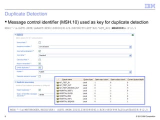 © 2013 IBM Corporation
Siemens Invision (ADT, BAR, ORU) IMPAC IntelliLab (ADT) Chartlinc (ADT, BAR, ORU)
Emtek (ADT, ORU, ORM) PCN (ADT, SIU) Cerner Pathnet (ADT, ORM, ORU)
IMS (different custom
transcriptions)
GE Logician (ADT, SIU) Xtend (ADT)
APOLLO (ADT) BEDTRACKING (ADT) RehabManager (ADT)
DOMINATOR (ORM) Millbrook (ORU) Cerner RadNet (ADT, ORM, ORU)
Omnicell (ADT) Midas (ADT) MedTrack (ADT)
EPIC (ADT, ORU, ORM, MDM) Meditech (ADT, ORU) McKesson
GE IDX FUJI Cerner Millennium
Power Scribe PineStar AllScripts
Selection of applications integrated using IBM Integration Bus and HL7:
A
8
Connecting Clinical Applications
 