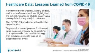 Healthcare Data Quality: Five Lessons Learned from COVID-19
