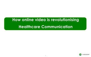 How online video is revolutionisingHealthcare Communication 1 