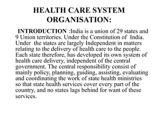 Health care delivery system in india | PDF