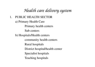 Health care delivery system in india | PDF