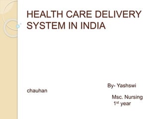 HEALTH CARE DELIVERY SYSTEM IN INDIA.pptx