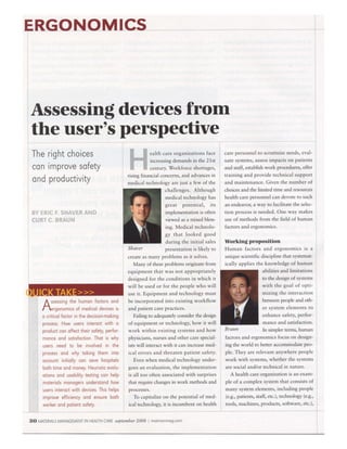 Healthcare Device Assessment Article