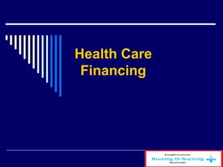 Health Care
Financing
 
