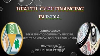 DR SUBRAHAMPANY
DEPARTMENT OF COMMUNITY MEDICINE.
INSTITUTE OF MEDICAL SCIENCES & SUM HOSPITAL.
MENTORED BY:
DR. LIPILEKHA PATNAIK.
 