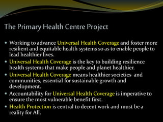 Healthcare in a box model project. | PPTX