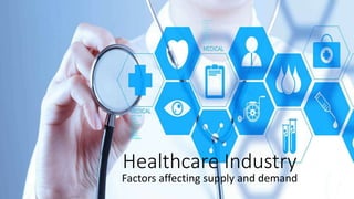 Healthcare Industry
Factors affecting supply and demand
 