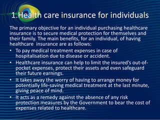 Hospitalisation Insurance Examples Healthcare insurance products | PPTX