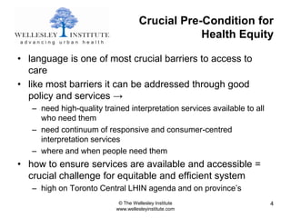 Pre-Condition to Health Equity: Breaking Down Language Barriers | PDF