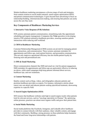 Healthcare Marketing Services-Viriamarketing | PDF