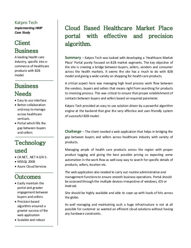 Health care marketplace online portal - .net