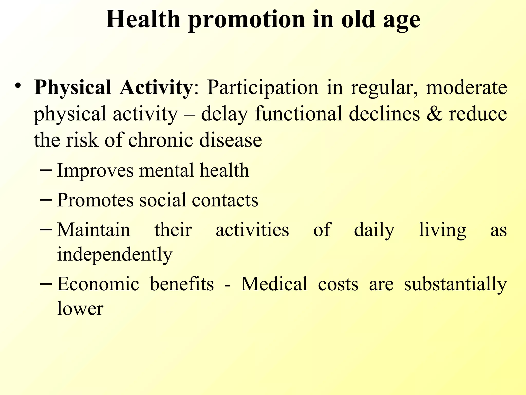 Health care of elderly | PPT