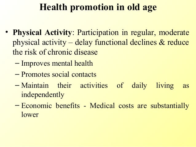 WHO Health promotion for older people not business as usual