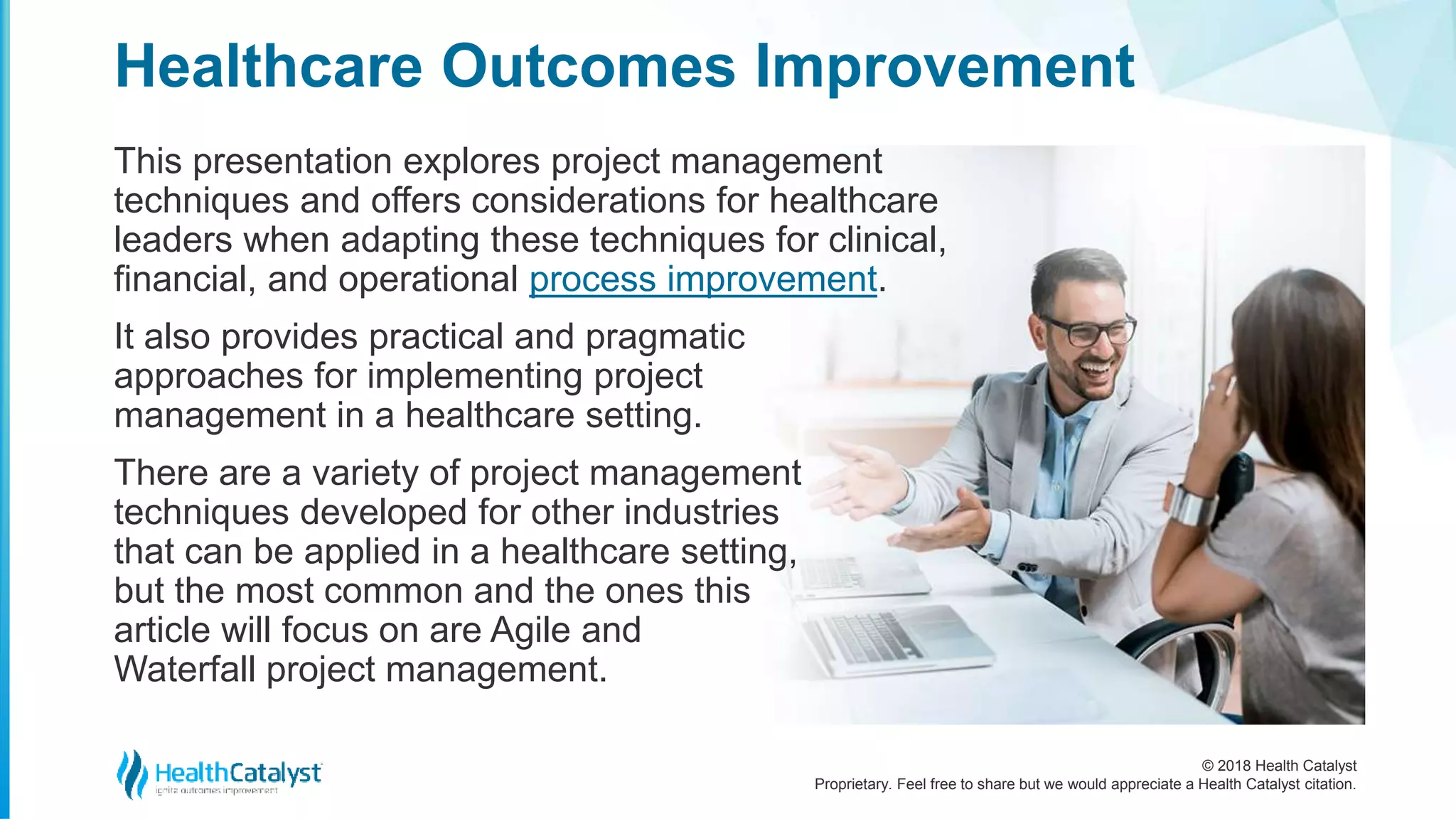 Healthcare Project Management Techniques - A Pragmatic Approach to ...