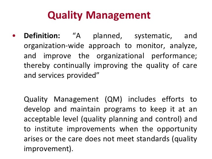 healthcare quality definition