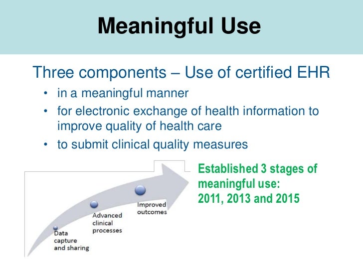 Healthcare quality improvement for meaningful use