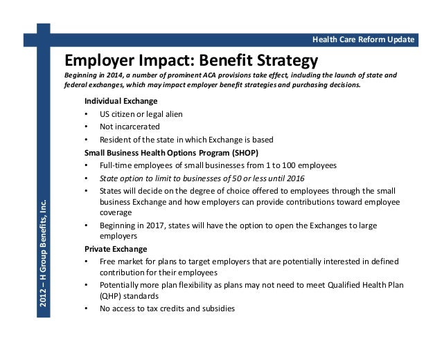 Health Care Reform October 2012 Update