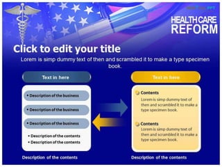 Health Care Reform PowerPoint Template medicalppttemplates.com