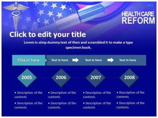 Health Care Reform PowerPoint Template medicalppttemplates.com