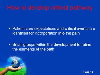 critical pathway & health care reforms | PPT