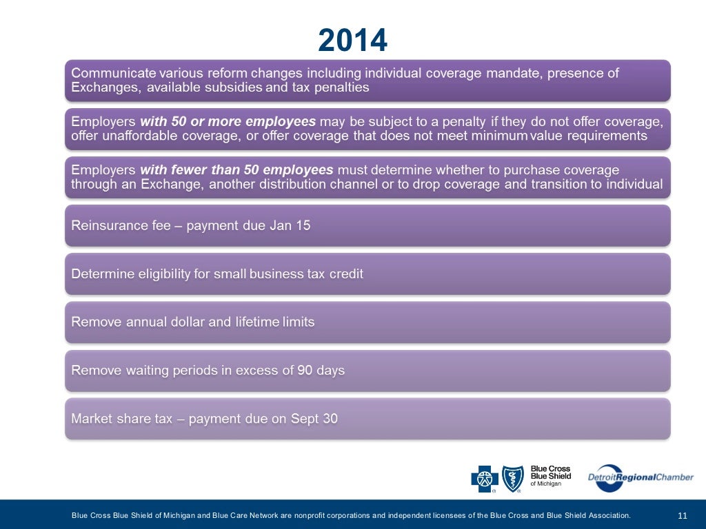 DRC BCBSM Health Care Reform Webinar