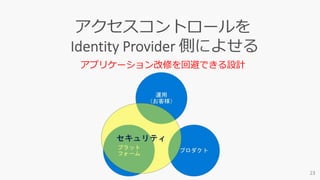 アプリケーション改修を回避できる設計
 