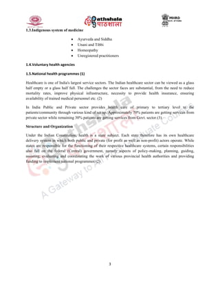 Health care system in india at central level | PDF