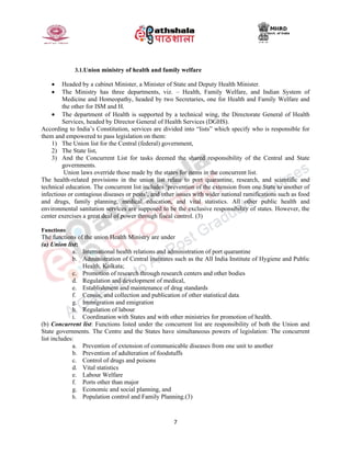 Health care system in india at central level | PDF