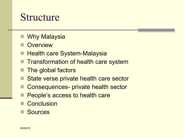 Health Care System Malaysia Presentation | PPT | Healthcare Industry ...