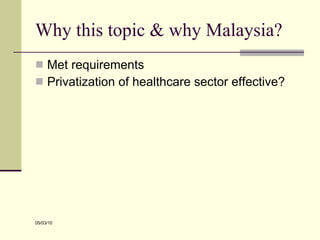Health Care System Malaysia Presentation | PPT