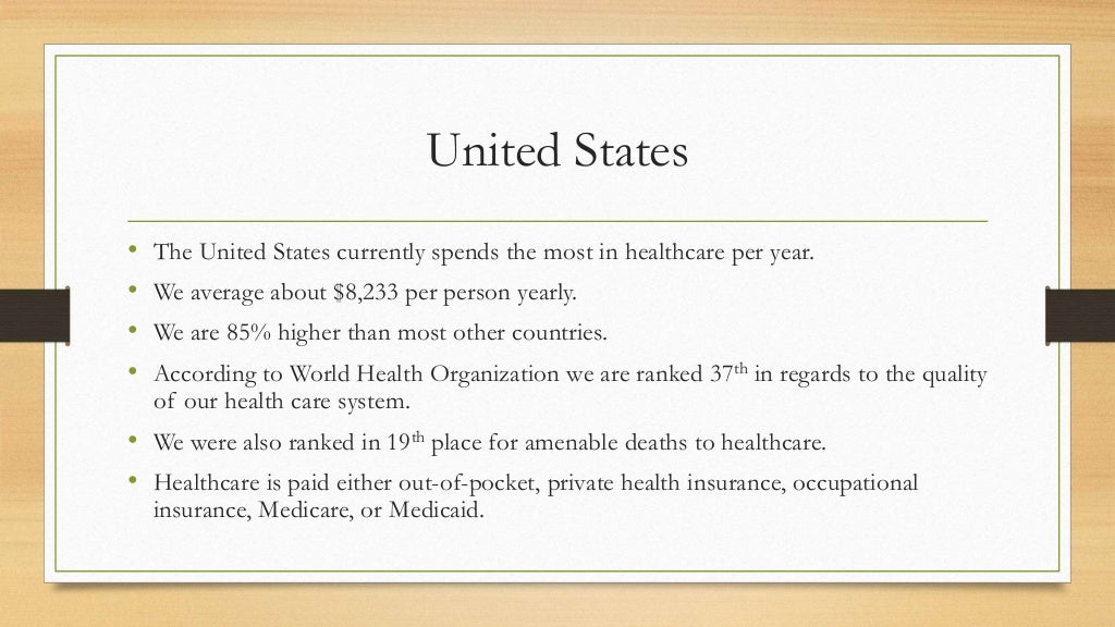United States VS France (Healthcare Systems)