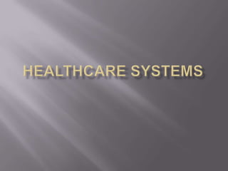 Healthcare Finance Systems and Reforms Paul J. DiPietro, Ph.D. September, 2009 