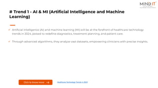 Healthcare Technology Trends in 2024 - The Future | PDF