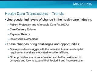 Healthcare Transactions and Compliance | PPTX