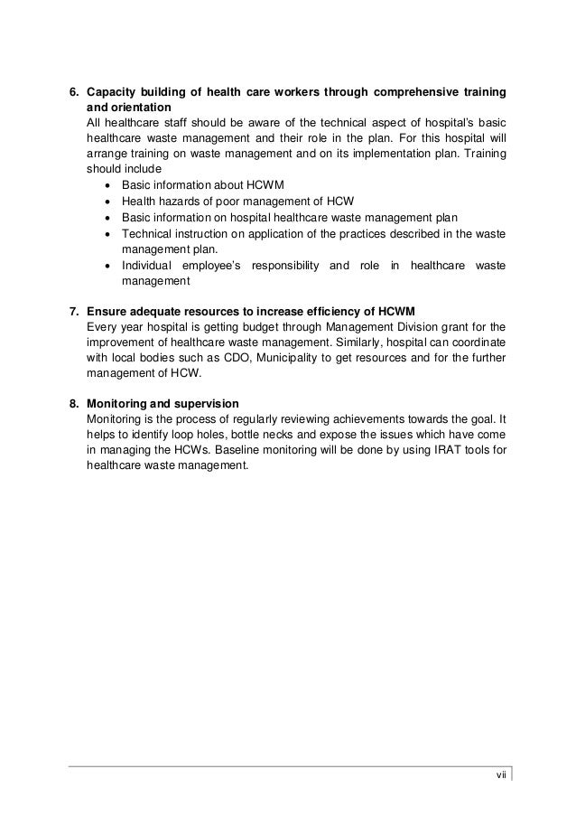 healthcare waste management plan 2017