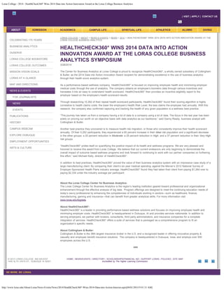 HealthCheck360° Wins 2014 Data Into Action Innovation Award