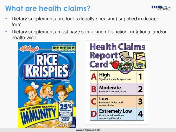 Health Claims For Dietary Supplements2