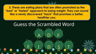 Health and Fitness Facts and Fads -Example: Weight Loss and Fad Diets ...