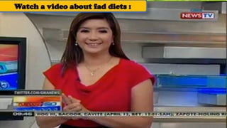 Health and Fitness Facts and Fads -Example: Weight Loss and Fad Diets ...