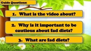 Health and Fitness Facts and Fads -Example: Weight Loss and Fad Diets ...