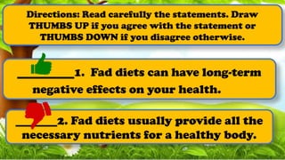 Health and Fitness Facts and Fads -Example: Weight Loss and Fad Diets ...