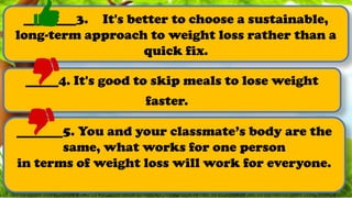 Health and Fitness Facts and Fads -Example: Weight Loss and Fad Diets ...