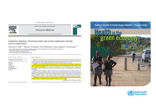 Health co benefits of climate change mitigation | PDF