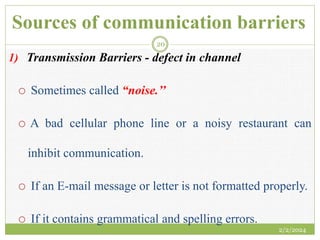 Communication Barrier Letter Example Health Communication.ppt