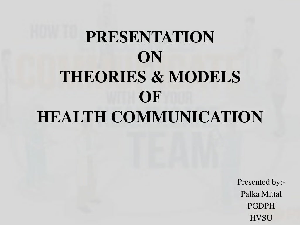 Health communication theories