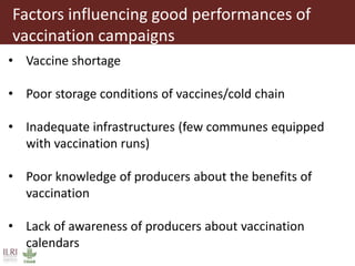 Participatory diagnostics of animal health service delivery systems in Mali