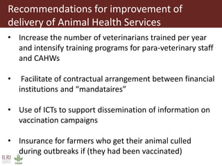 Participatory diagnostics of animal health service delivery systems in Mali